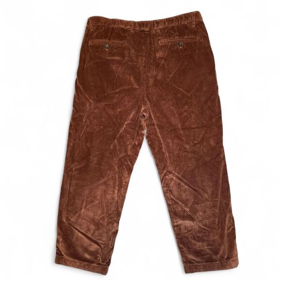 Zara Men’s Brown Corduroy Pants Size 34x24 EUR 44 Straight Leg 100% Cotton - Picture 2 of 4